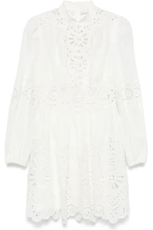 ZIMMERMANN Klänning, Dam, M, Linne, Acacia Broderie Mini Klänning