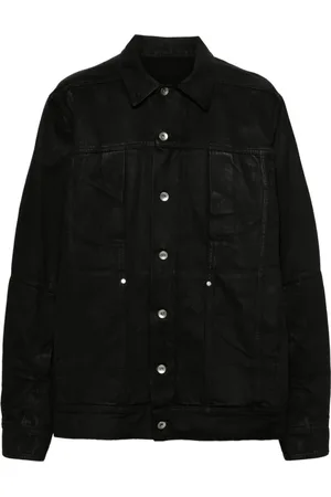 Rick Owens Jacka, Herr, M, Bomull, Svart Bomull Worker Skjorta Jacka