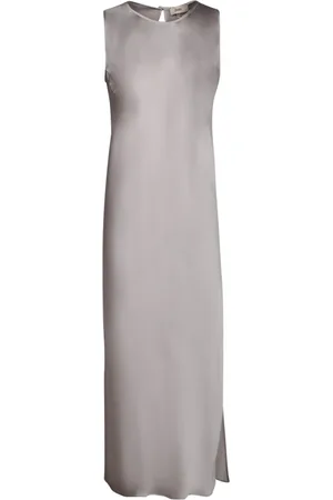 HERNO Klänning, Dam, M, Polyester, Elegant Satin Midi Klänning