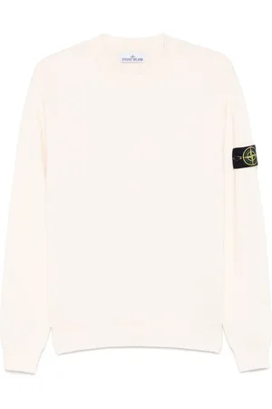 Stone Island Stickade tröjor & koftor, Herr, M, Bomull, Rundhalsstickat