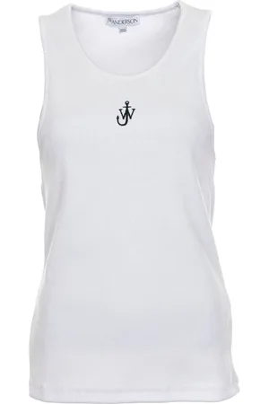 J.W.Anderson Topp, Dam, S, Bomull, Ribbad Ärmlös Tank Top