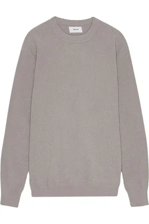 NN.07 Stickade tröjor & koftor, Herr, M, Polyester, Lätt Crewneck Tröja med Modedetaljer