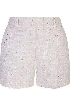 ELEVENTY Shorts, Dam, S, Bomull, Sequin Cotton Blend Short Bermuda Shorts