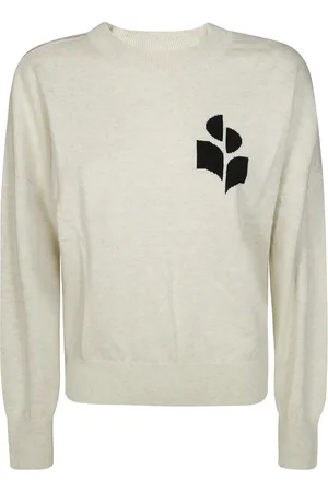 Isabel Marant Stickade tröjor & koftor, Dam, M, Logo Crewneck Sweater
