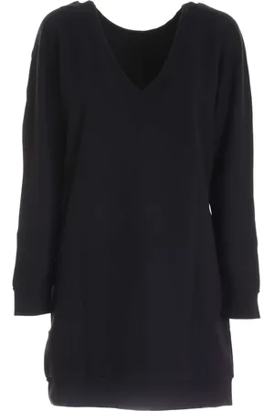 Karl Lagerfeld Klänning, Dam, M, Bomull, Back V-Neck Logo Sweat Dress