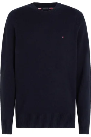 Tommy Hilfiger Stickade tröjor & koftor, Herr, 2Xl, Lambswool Crewneck Sweater