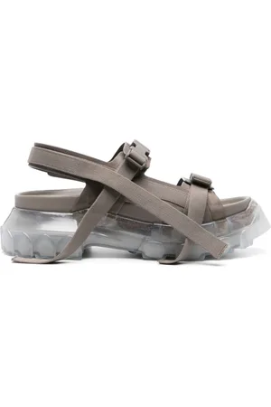 Rick Owens Skor, Herr, 40 EU, Läder, Kraftiga lädersandaler med dubbel spänne