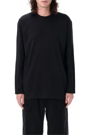 Y-3 Topp, Herr, L, Bomull, Svart grafisk T-shirt med logotryck