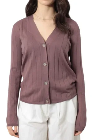 Max Mara Stickade tröjor & koftor, Dam, L, Fritids Cardigan med Banded Mönster