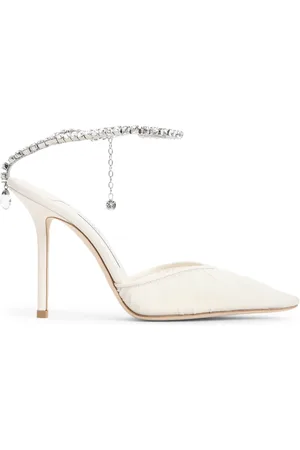 Jimmy Choo Skor, Dam, 40 EU, Ivory Crystal Pumps