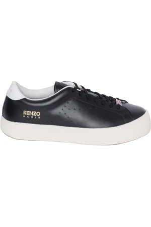 Kenzo Skor, Herr, 40 EU, Läder, Läder Sneakers med Perforerade Detaljer