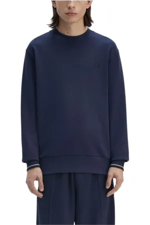 Fred Perry Sweatshirts & Hoodies, Herr, L, Blå Tennis Sweatshirt Laurel Logo