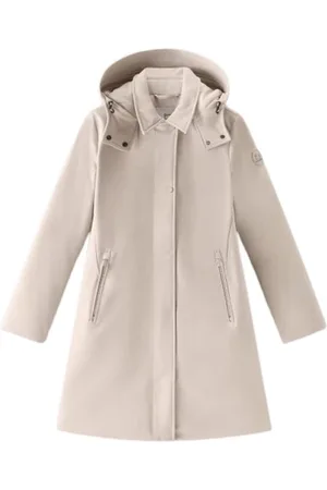 Woolrich Kappa, Dam, L, Teknisk trenchcoat med avtagbar huva