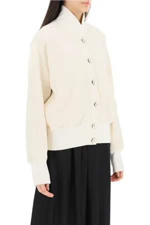Jil Sander Stickade tröjor & koftor, Dam, S, Broderad Monogram Bomberjacka