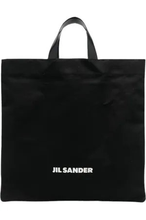 Jil Sander Väska, Herr, ONE Size, Läder, Logo-print Tote Bag