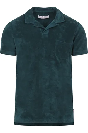 Orlebar Brown Topp, Herr, L, Bomull, Grön T-shirt Snyggt Avslappnat Plagg