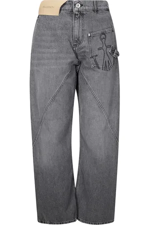 J.W.Anderson Jeans, Dam, W24, Denim, Logo Denim Jeans med Ankarbroderi