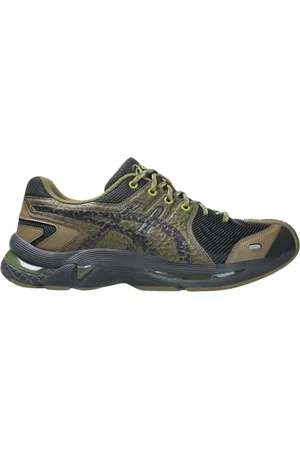 Asics Skor, Herr, 43 1/2 EU, Läder, Sneakers med Topografiskt Mönster