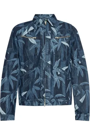 Kenzo Jacka, Herr, S, Bomull, Indigo Blå Jacka med Dragkedja