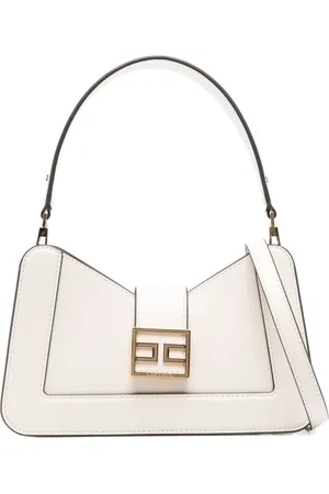Elisabetta Franchi Väska, Dam, ONE Size, Bomull, Krämfärgad axelväska, stilren modell