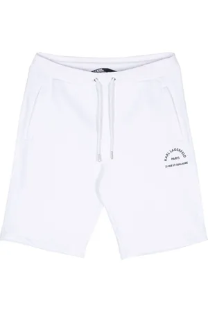 Karl Lagerfeld Shorts, Herr, M, Bomull, Broderade Logo Jersey Shorts