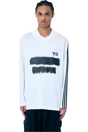 Y-3 Topp, Herr, L, Bomull, Logo Print Polo Shirt