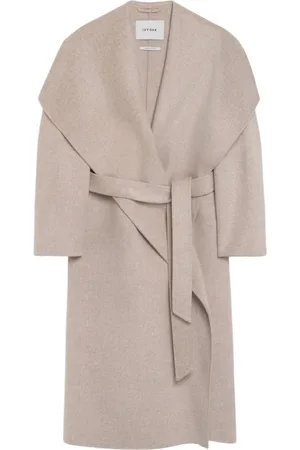 Ivy & Oak Kappa, Dam, L, Minimalistisk ullkappa med slagkrage