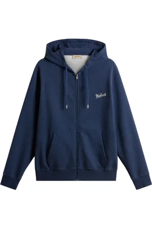 Woolrich Sweatshirts & Hoodies, Herr, L, Bomull, Blå Tröja