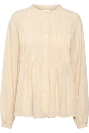 Part Two Blusar & Skjortor , Dam, XL, Polyester, Våfflad Långärmad Blus