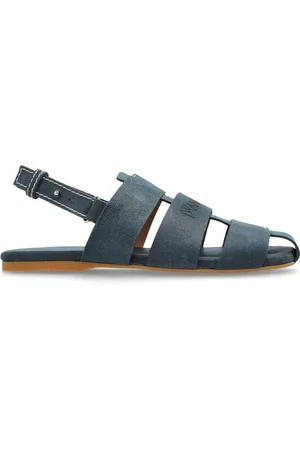 J.W.Anderson Skor, Dam, 37 1/2 EU, Läder, Randig Flat Sandal