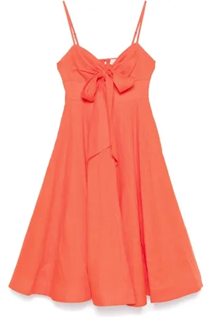 ZIMMERMANN Klänning, Dam, M, Linne, Crush Tie Front Midi Klänning