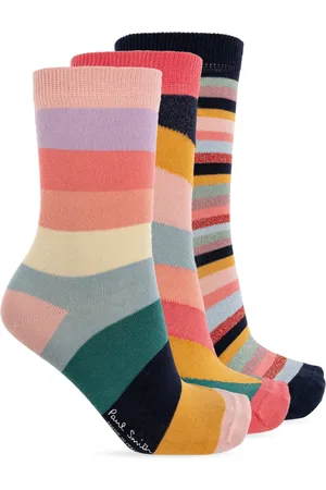 Paul Smith Underkläder, Dam, ONE Size, Bomull, Tre par bomullsstrumpor med lurextråd