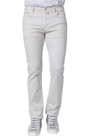 Jacob Cohen Byxor, Herr, W38, Bomull, Slim Bekväm Bard Jeans