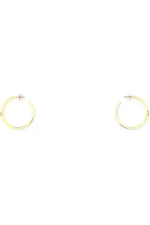 Tory Burch Accessoarer, Dam, ONE Size, Chica Tvåfärgade Metallörhängen