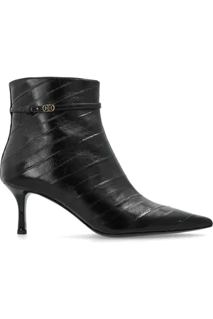 Tory Burch Skor, Dam, 40 EU, Läder, Double T Buckle Ankelboots med Klack