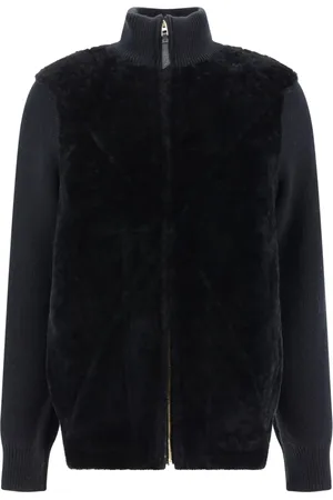 Loewe Jacka, Dam, M, Shearling Fold Jacka med Hög Krage