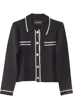 Karl Lagerfeld Stickade tröjor & koftor, Dam, M, Nylon, Garderob Kofta