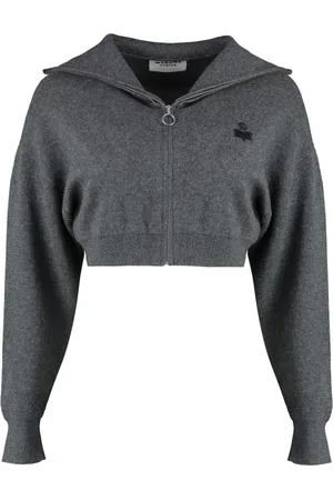 Isabel Marant Stickade tröjor & koftor, Dam, L, Bomull, Oxane Kofta med Dragkedja