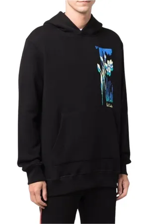 Paul Smith Sweatshirts & Hoodies, Herr, L, Bomull, Floral Panel Motif Hoodie