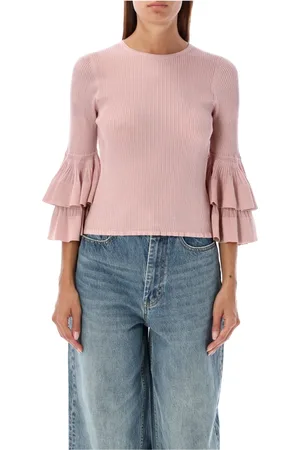 ZIMMERMANN Stickade tröjor & koftor, Dam, M, Polyester, Ruffle Stickat