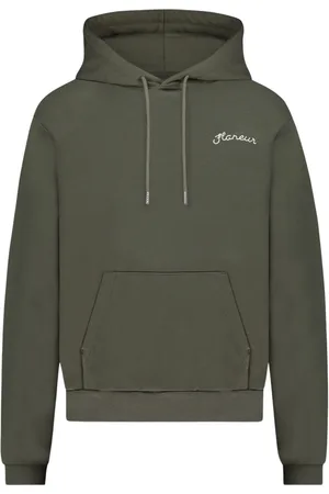 FLÂNEUR Flâneur, Sweatshirts & Hoodies, Herr, L, Bomull, Lyxig Signature Hoodie i Khaki