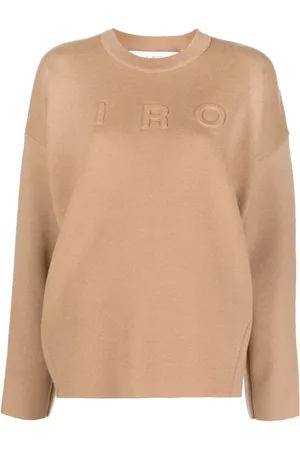 IRO Stickade tröjor & koftor, Dam, L, Ulltröja med logotyp
