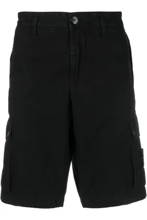 Stone Island Shorts, Herr, W32, Bomull, Compass Patch Bermuda Shorts