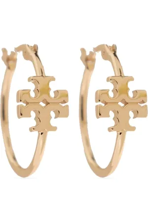 Tory Burch Accessoarer, Dam, ONE Size, Golden Bijoux Circle Earrings