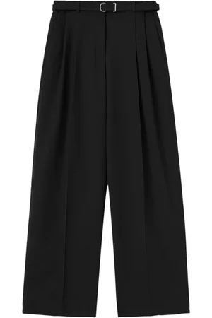 Jil Sander Byxor, Dam, M, Polyester, Pleated Wide Leg Pants