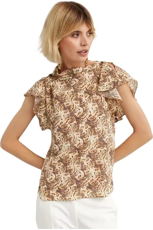 Isabel Marant Blusar & Skjortor , Dam, S, Mönstrad kortärmad topp
