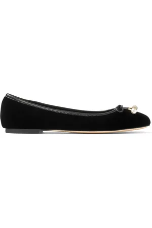Jimmy Choo Skor, Dam, 39 EU, Svarta Sammet Ballerinaskor