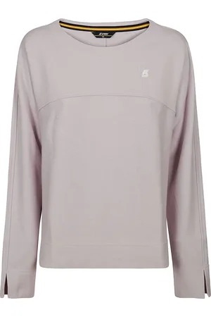 K-Way Sweatshirts & Hoodies, Dam, M, Bomull, Rosa bomulls-sweatshirt med ärmsprund