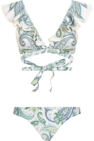 ZIMMERMANN Badkläder, Dam, L, Läder, Ottie Wrap Ruffle Bikini