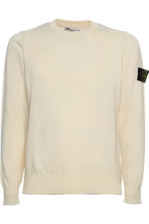 Stone Island Stickade tröjor & koftor, Herr, M, Bomull, Klassisk tröja med rund hals
